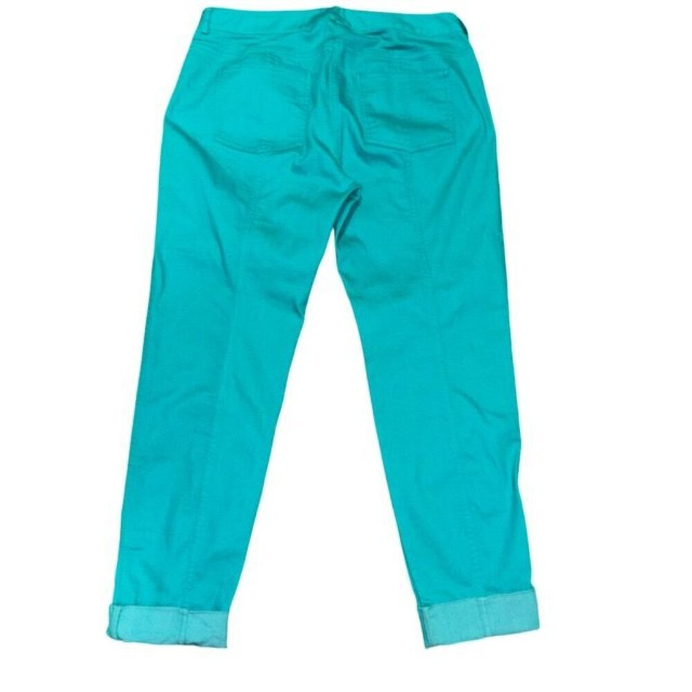 St. John Womens Turquoise Straight Leg Pans Size 6 - Picture 2 of 9
